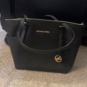 Michael Kors Black and Gold Tote